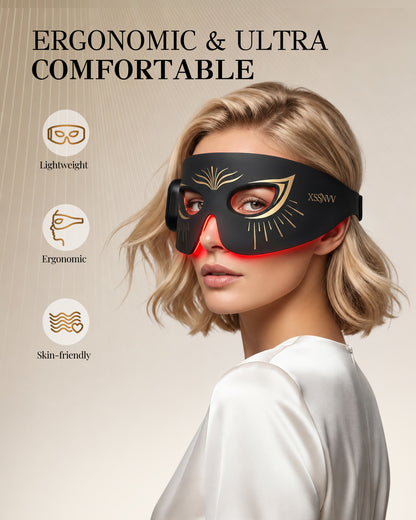 Red Light Therapy for Eyes，Under Eye Red Light Therapy Mask,630nm Red Light & 850nm Infrared Red Light Therapy for Anti-Aging,Boost Collagen,Reduce Dark Circles & Wrinkles