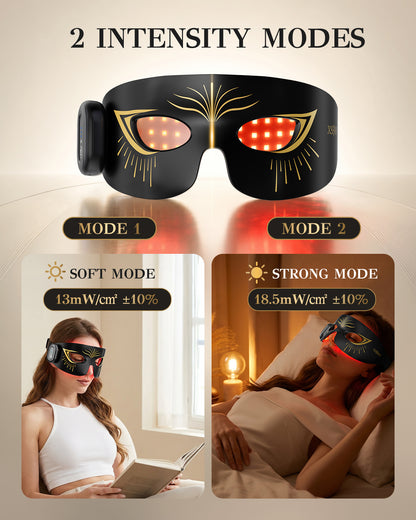 Red Light Therapy for Eyes，Under Eye Red Light Therapy Mask,630nm Red Light & 850nm Infrared Red Light Therapy for Anti-Aging,Boost Collagen,Reduce Dark Circles & Wrinkles